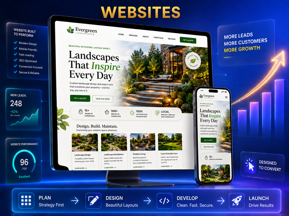 Example of a fast, mobile-friendly local business website designed and built by Starpoint Systems